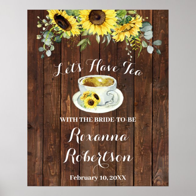 Välkomstte Bröllopsfest Solrosor Grönska Skylt (Framsidan)