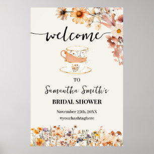 Välkomsttea-Möhippan för hösten Wildblomma Poster