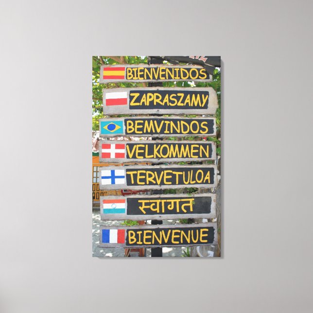 Välkomsttecken Canvastryck (Framsida)