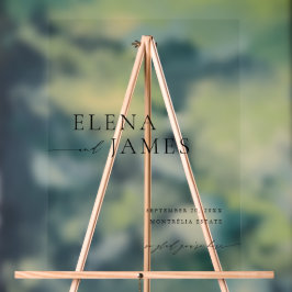 Välkomsttecken för Acrylic Modern Minimal Bröllop