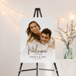 Välkomsttecken för anpassningsbar Photo Script-tec