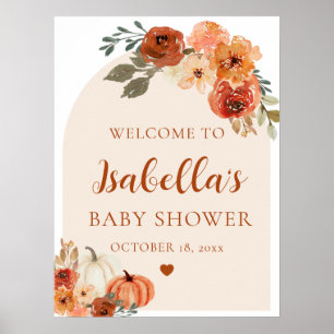 Välkomsttecken för Arch Boho Little Pumpkin Baby S Poster