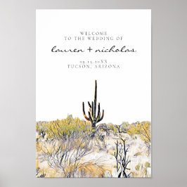 Välkomsttecken för Arizona Desert Bröllop Poster