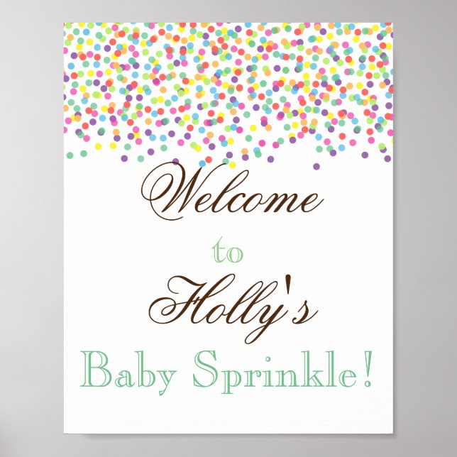 Välkomsttecken för baby Sprinkle Poster (Framsidan)
