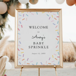 Välkomsttecken för baby Sprinkle Poster