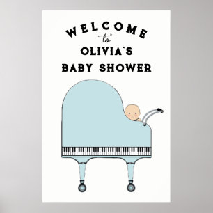 Välkomsttecken för babyvisningsprogram för Dekorat Poster