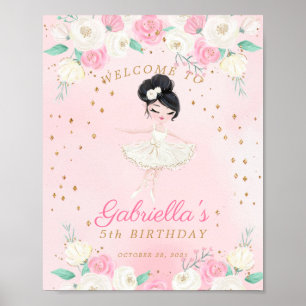 Välkomsttecken för Ballerina Tutu Birthday Poster