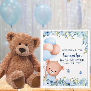 Välkomsttecken för Ballon Baby Shower för budgetNa