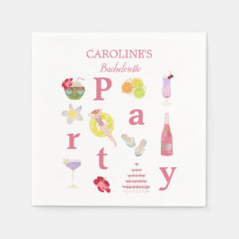 Välkomsttecken för Beach Bachelorette Bash Möhippa Pappersservett