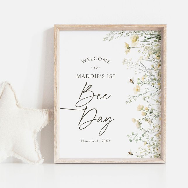 Välkomsttecken för Bee Wildbloms födelsedag Poster (Skapare uppladdad)