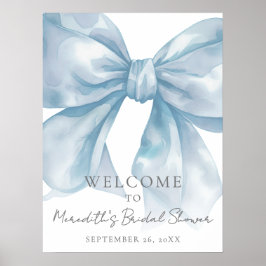 Välkomsttecken för blå Möhippa Poster