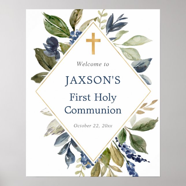 Välkomsttecken för bläckfisklöv poster (Framsidan)