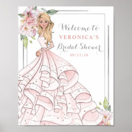 Välkomsttecken för Blingy Glamor Bride Möhippa Poster