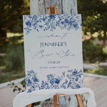 Välkomsttecken för Blue Chinoiserie Möhippa