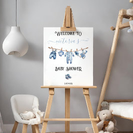 Välkomsttecken för Blue Jean Baby Denim Baby Showe Poster