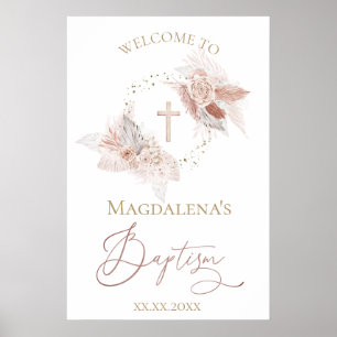 välkomsttecken för boho Blaptism Poster