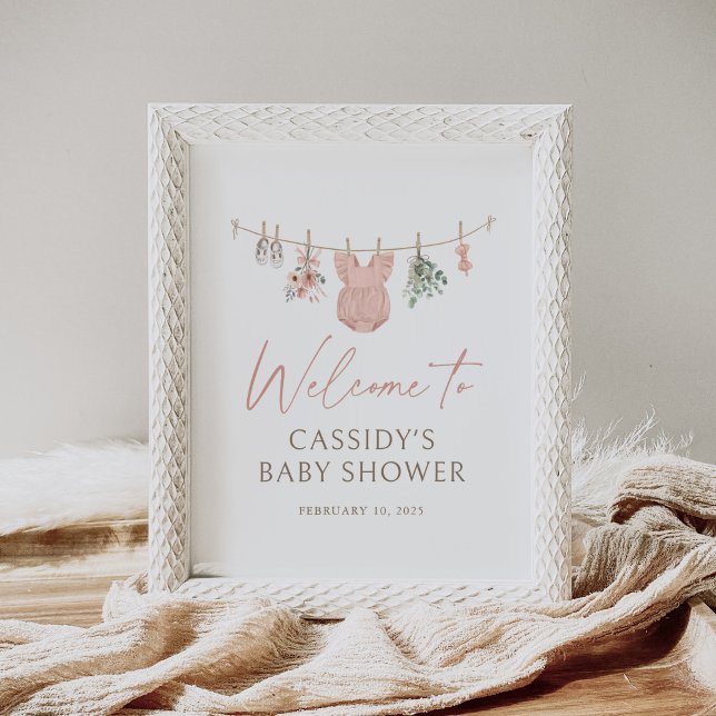 Välkomsttecken för Boho Girl Barnkläder Baby Showe Poster (Skapare uppladdad)