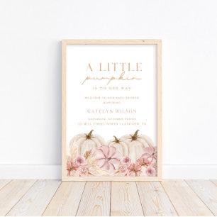 Välkomsttecken för Boho Girls Pampas Grass Pumpkin Poster