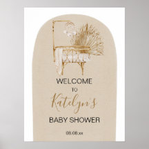 Välkomsttecken för Boho Nursery Baby Shower