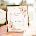 Välkomsttecken för Boho Pampas Grass Möhippa Poster<br><div class="desc">Det här vackra Anpassadet Välkomna Poster en minimalistisk utformning med ett jordnära, ökenliknande färg-schema - perfekt för ett evenemang som är mättat i neutralt toner och är ett vackert sätt att varmt välkomna dina gäster till bröllop, möhippa, babydusch eller speciella evenemang. Redigera enkelt de flesta ordalydelser så att de stämmer...</div>