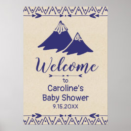 Välkomsttecken för Boho Tribal Baby Shower Poster