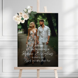 välkomsttecken för bröllop med foto poster