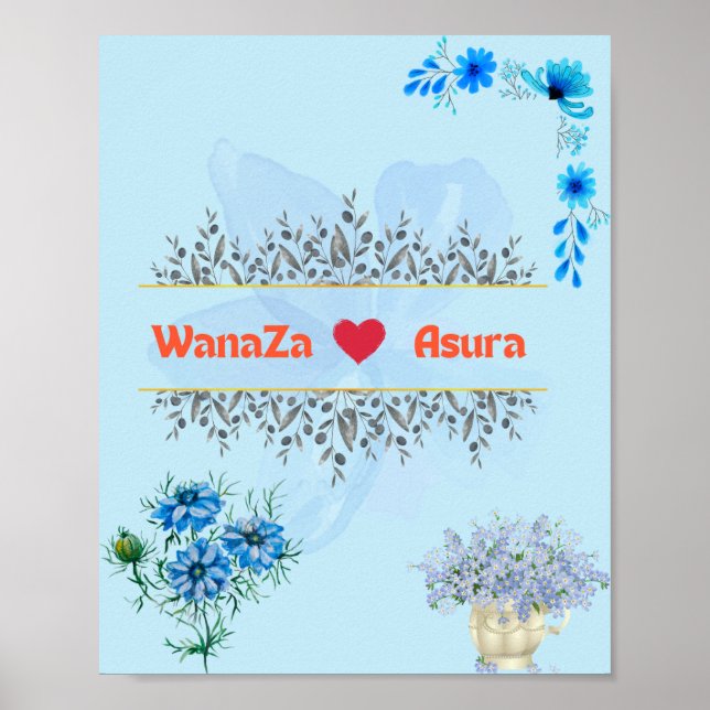 Välkomsttecken för bröllop poster (Framsidan)