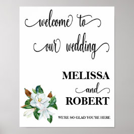 Välkomsttecken för bröllop poster