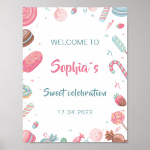 Välkomsttecken för Candyland Birthday Poster