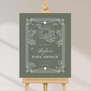 Välkomsttecken för Celestial Tarot Sage Baby Showe Poster