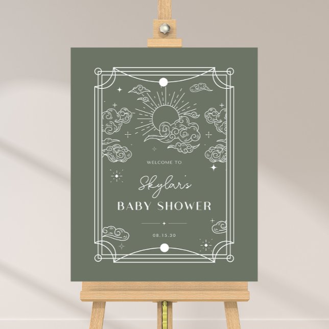 Välkomsttecken för Celestial Tarot Sage Baby Showe Poster (Skapare uppladdad)