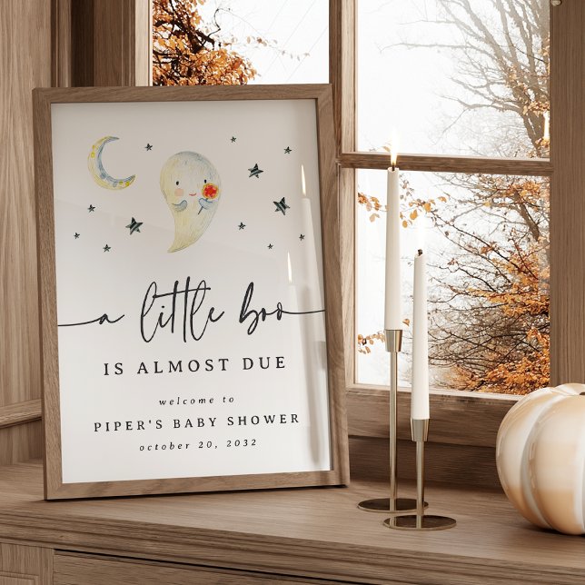 Välkomsttecken för Cute Ghost Halloween Baby Showe Poster (Skapare uppladdad)