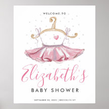 Välkomsttecken för Cute Rosa Tutu Ballerina Baby S