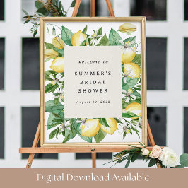 Välkomsttecken för Digital eller Print Lemon Möhip Poster