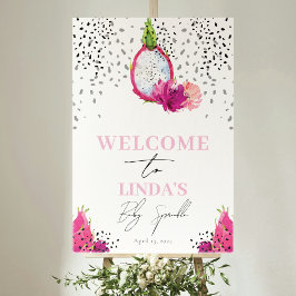 Välkomsttecken för Dragon Fruit Elegant Baby Sprin Poster
