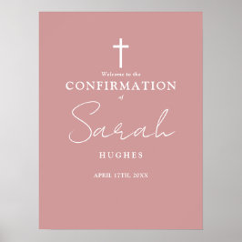 Välkomsttecken för Dusty Ro Rosa Script-bekräftels Poster