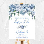 Välkomsttecken för elegant Dusty Blue Möhippa Poster<br><div class="desc">Välkomsttecken för elegant Dusty Blue Möhippa</div>
