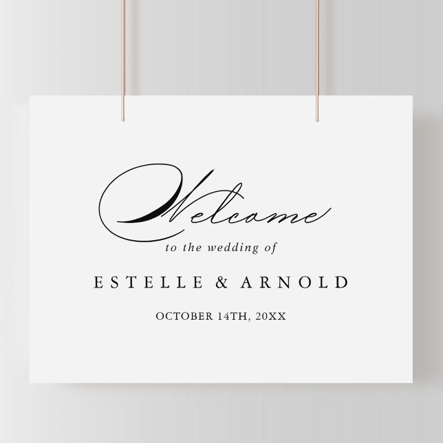 Välkomsttecken för elegant Modern Calligraphy Bröl Poster (Skapare uppladdad)