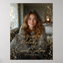 Välkomsttecken för elegantens sweet sixteen
