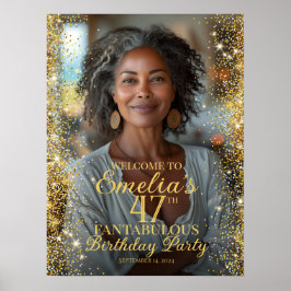 Välkomsttecken för födelsedagsfest poster