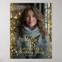 Välkomsttecken för födelsedagsfest poster