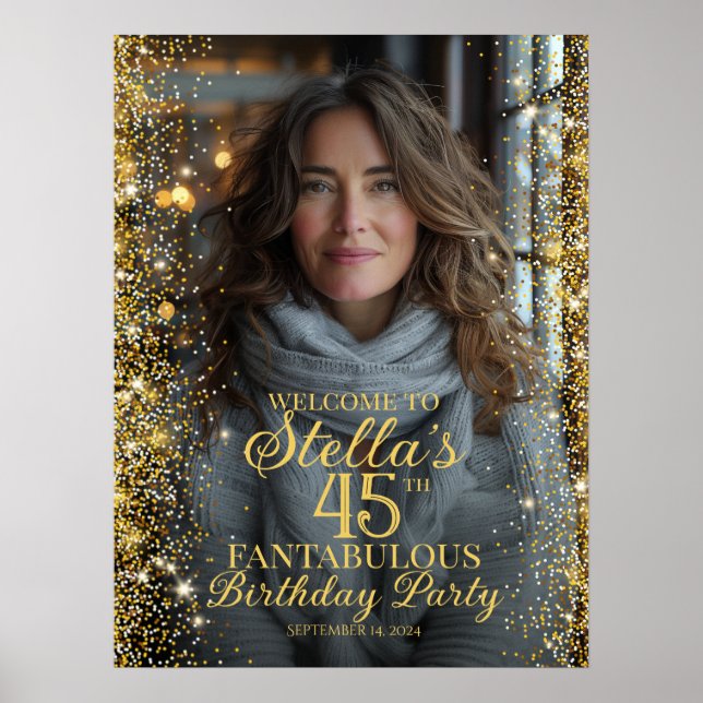 Välkomsttecken för födelsedagsfest poster (Framsidan)