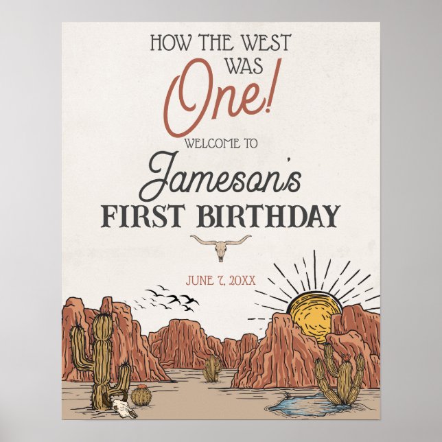 Välkomsttecken för första födelsedagsfesten av vil poster (Framsidan)