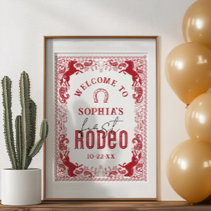 Välkomsttecken för första Rodeo-Födelsedagsfesten Poster