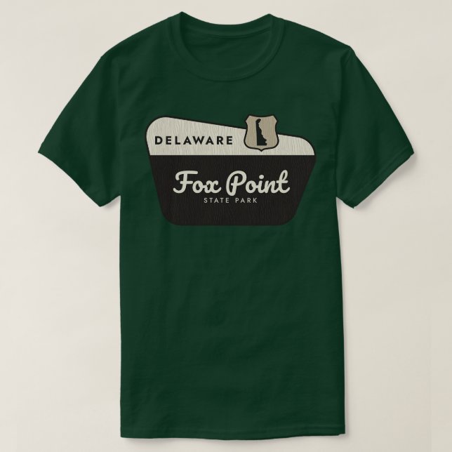 Välkomsttecken för Fox Point State Park Delaware T Shirt (Design framsida)