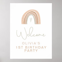 Välkomsttecken för GITA Pastel Rainbow Birthday