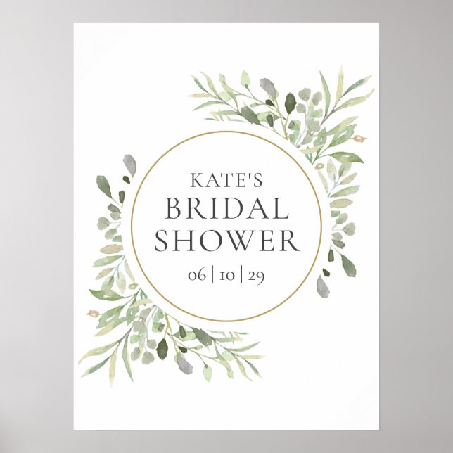 Välkomsttecken för Greenery Möhippa Poster (Framsidan)