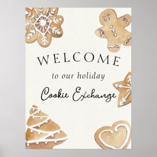 Välkomsttecken för Helgdag Cookie Exchange Poster
