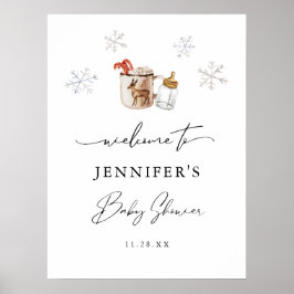 Välkomsttecken för hett Chocolate Winter Baby Show Poster