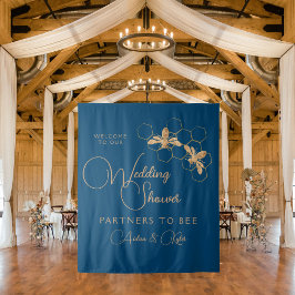 Välkomsttecken för Indigo & Honeycomb Bee Möhippa